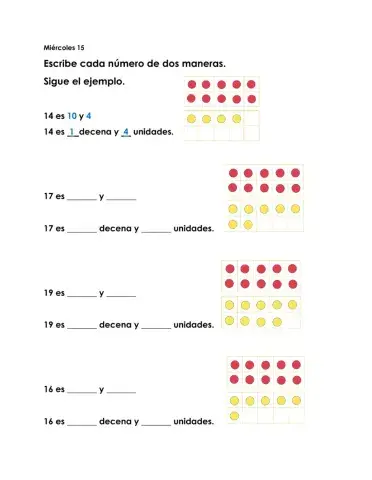 Unidades y Decenas 3