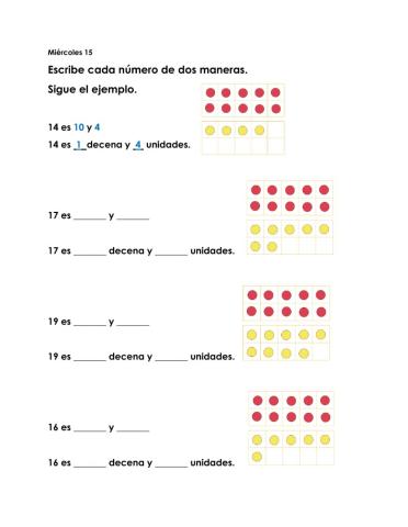 Unidades y Decenas 3