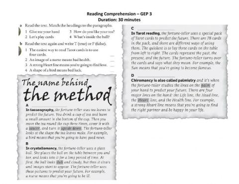 Reading Comprehension - The name behind the method