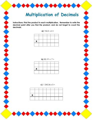 Decimal Multiplications