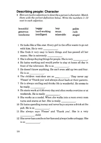 Describing character