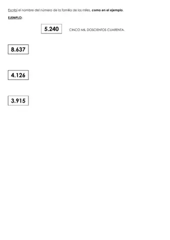 Nombre de los números