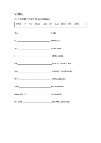 Verbos en tiempo presente