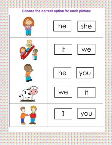 Personal Pronouns
