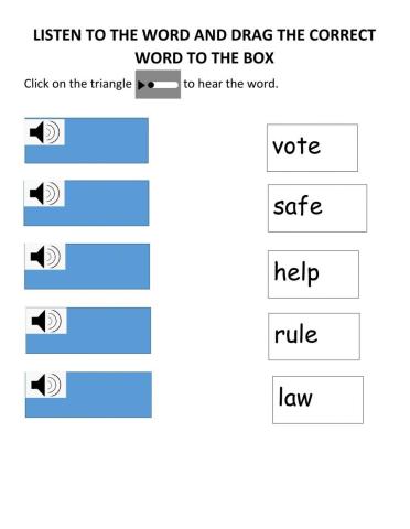 Laws and Rules Vocabulary
