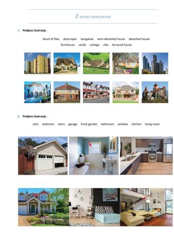E8 U2 Miejsce zamieszkania Vocabulary
