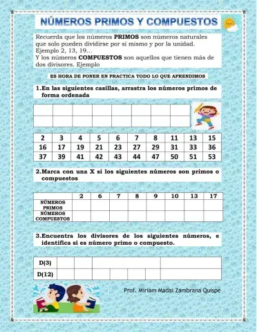 Números primos y compuestos