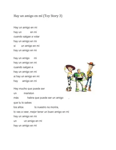 Hay un amigo en mi  (Canción Toy Story)