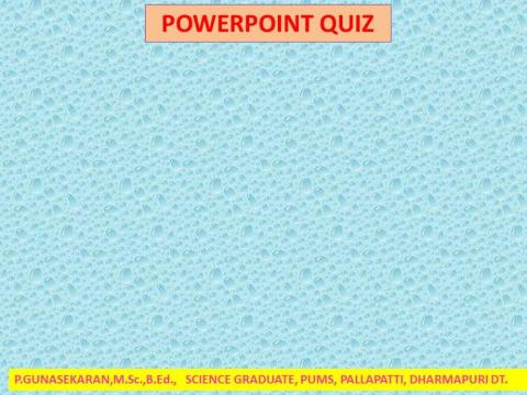 Powerpoint quiz
