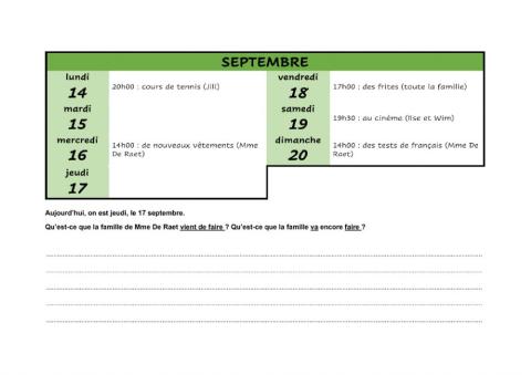 Futur proche et passé récent