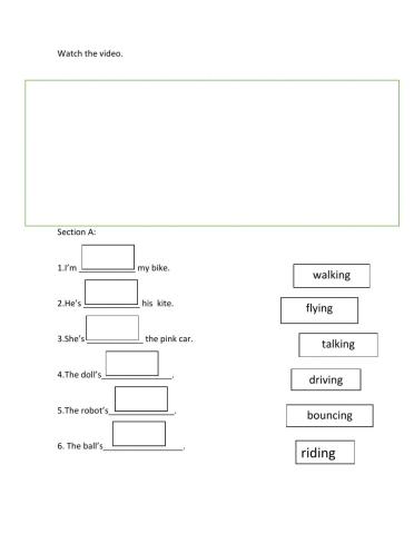 Present continous for kids