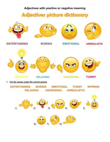 Adjectives with positive and negative meaning