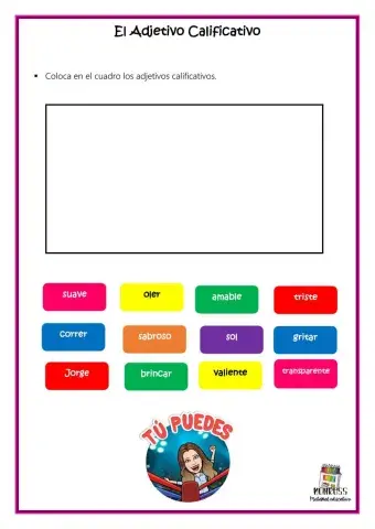 El adjetivo calificativo