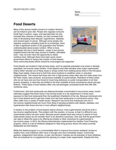 Food deserts