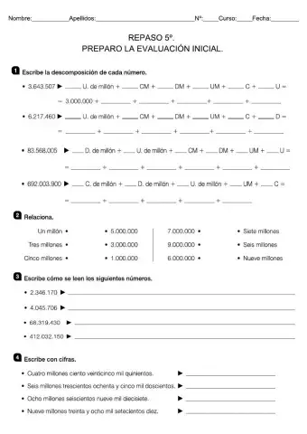 Ficha 1 repaso mates 5º