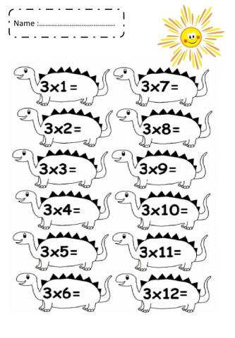 3 Multiplication table