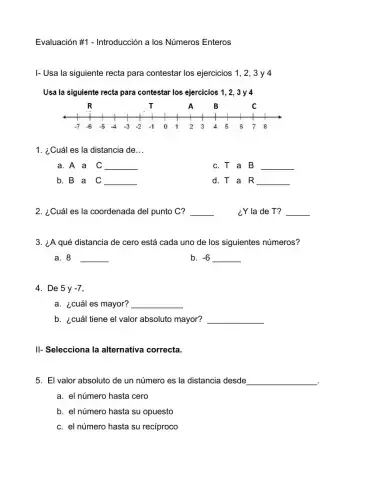 Conceptos básicos de números enteros