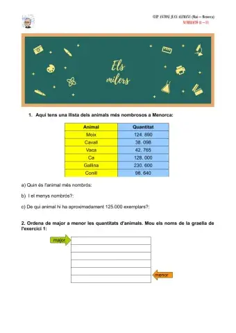 Numeració de fins a 6 xifres