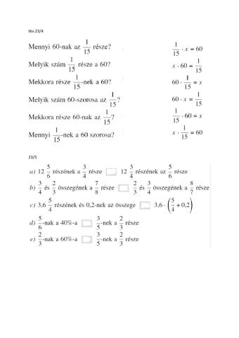 Műveletek a racionális számok körében, ofi tkv 23-4,5