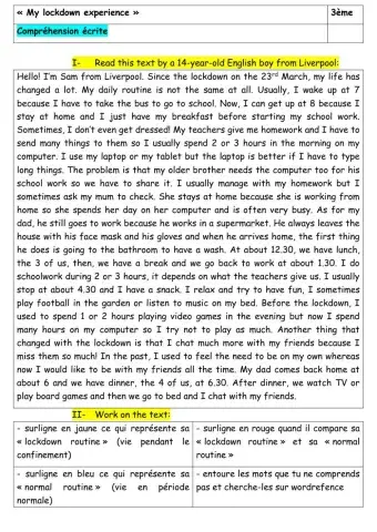 My lockdown experience