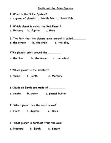 Earth and the Solar System-Comp
