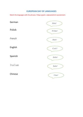 European Languages -Hello-