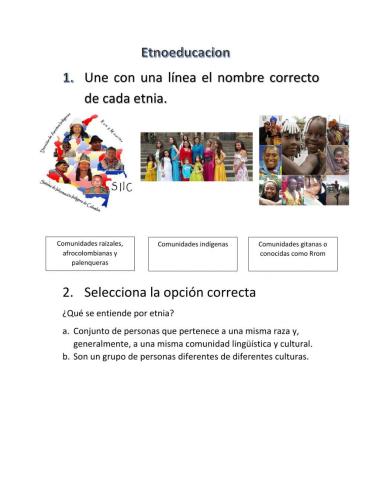 Etnoeducacion: etnias colombianas