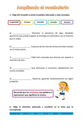 Ampliando el vocabulario