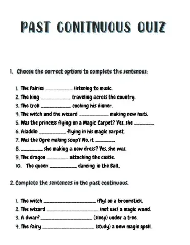 Past Continuous Quiz