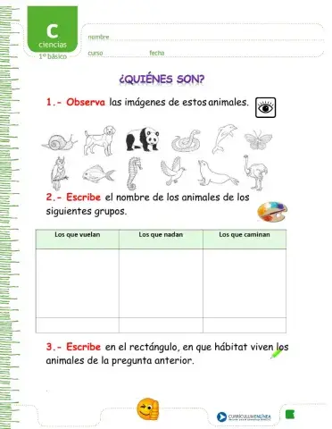 Animales por su hábitat