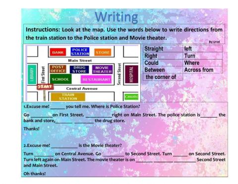 Asking  and givinf directions.