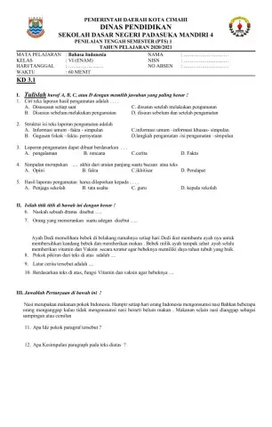 Pts b indonesia kd 3.1