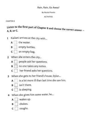 Rain rain go away -Chapter 8