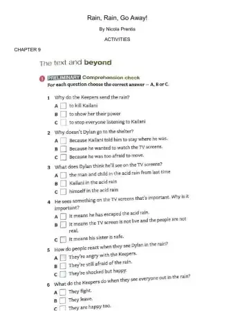 Rain rain go away -Chapter 9