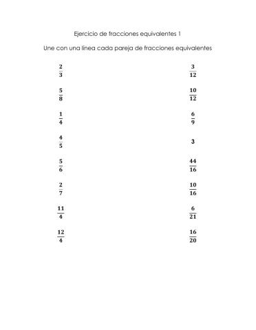 Fracciones equivalentes 1