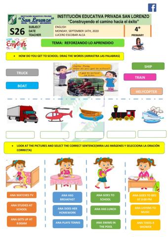 Reforzando lo aprendido - sem26 - 4primary
