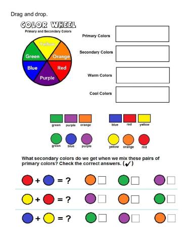 Primary and Secondary Colors