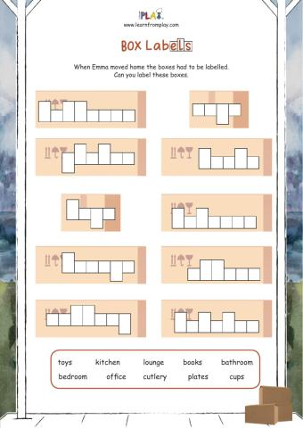 Goodbye House, Hello House Box Labels