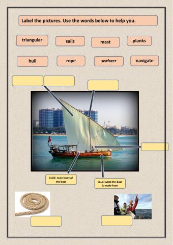 Label the Arab Dhow