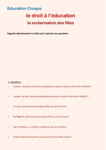 Le droit à l'éducation - 2