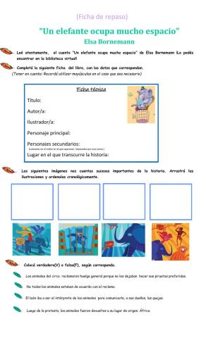 Ficha de repaso- Un elefante ocupa mucho espacio