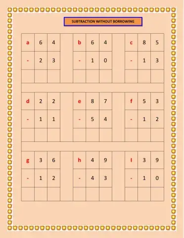 Subtraction without borrowing