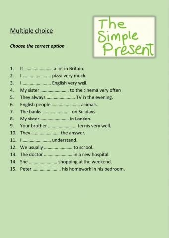 Present Simple. Affirmative