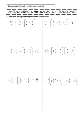 Operaciones combinadas