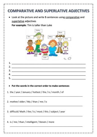 5th Grade Test Unit 6 - Comparative and Superlative Adjectives