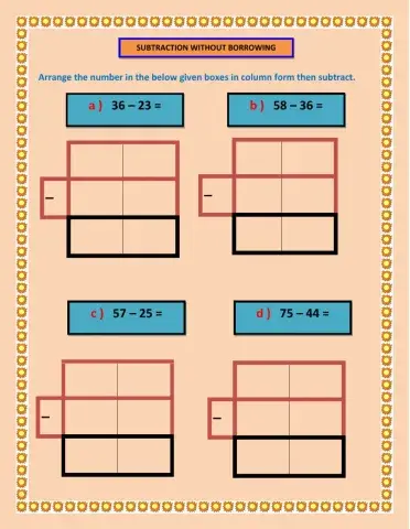 Subtraction without borrowing by arranging number