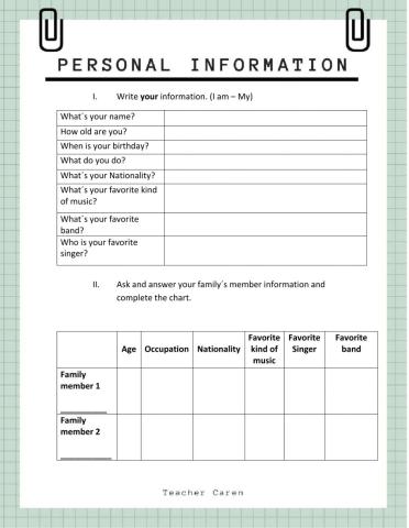 Personal Information