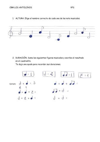 3º Cualidades del sonido. Altura yduración