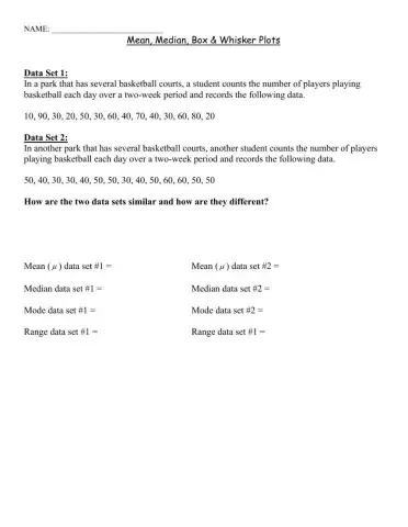 Building Box and Whisker Plots