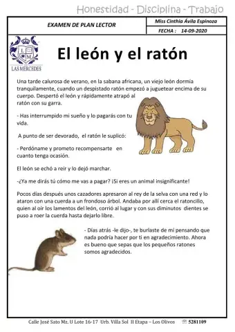 EXAMEN DE PLAN LECTOR